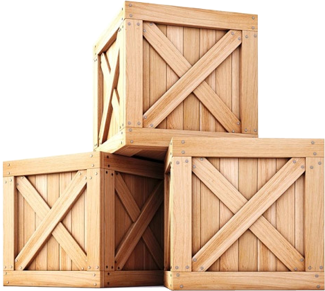 wooden boxes stacked