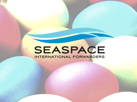 Easter eggs with Seaspace International logo